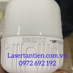 Khắc laser lên đuôi bóng đèn led