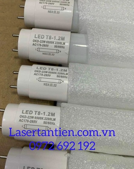 Khắc laser lên đuôi bóng đèn led