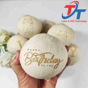 Khắc laser khắc tên lên trái dừa quả dừa