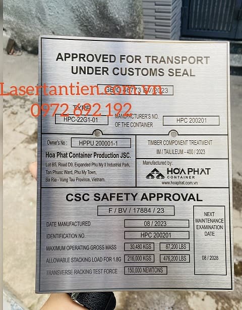 Địa chỉ gia công khắc laser kim loại giá rẻ uy tín tphcm