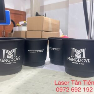 Khắc laser lên phin cà phê