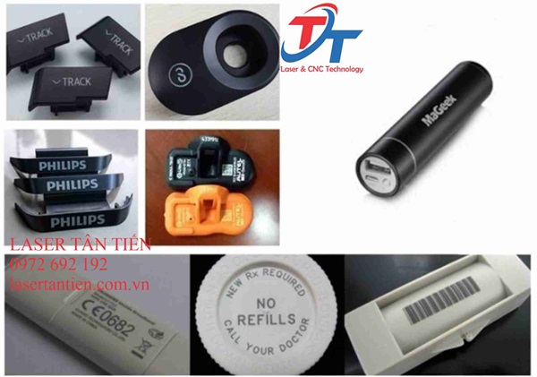 Khắc laser lên công tắc điện ổ điện