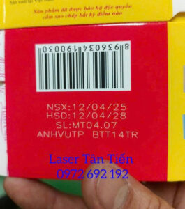 Khắc laser lên bao bì giấy